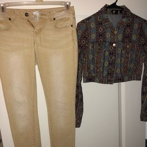 Light mustard yellow skinny jean from Forever 21